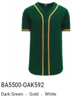 Athletic Knit Pro Full Button Baseball Jersey 2