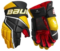 Bauer Vapor 3X Hockey Gloves Senior -Hockey Goalie Equipment Store 3X Gloves Black Gold