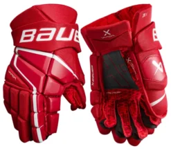 Bauer Vapor 3X Hockey Gloves Senior -Hockey Goalie Equipment Store 3X Gloves Red