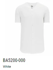 Athletic Knit Pro Full Button Baseball Jersey Mens Ladies And Youth