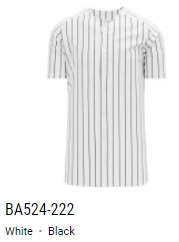 Athletic Knit Pinstripe Full Button Baseball Jersey Adult 3 Athletic Knit Pinstripe Full Button Baseball Jersey Adult - Image 3