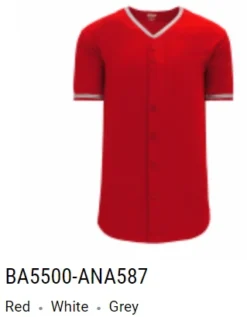 Athletic Knit Pro Full Button Baseball Jersey