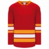 Pro Hockey Jersey Red/Gold/White - CAL388B