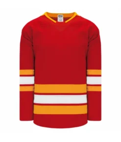 Pro Hockey Jersey Red/Gold/White - CAL388B