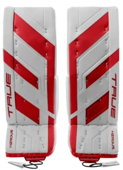 True HZRDUS 7X4 Intermediate Goalie Pads -Hockey Goalie Equipment Store HZRDUS 7x4 pads white red 1
