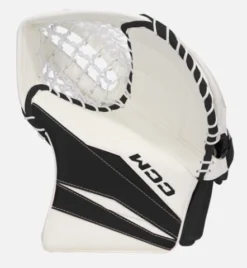CCM Axis F9 Senior Goalie Glove -Hockey Goalie Equipment Store axis f9 catch white black