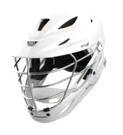 Warrior Burn X Senior Lacrosse Helmet -Hockey Goalie Equipment Store burnxhelmetwhitehelmetsilvercage