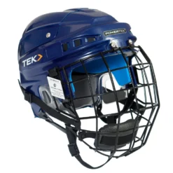 Powertek V3.0 Hockey Player Helmet 6 Powertek V3.0 Hockey Player Helmet -Hockey Goalie Equipment Store casque player blue angle
