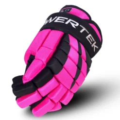 Powertek V5.0 Hockey Gloves -Hockey Goalie Equipment Store protective V5 TEK gloves black pink 12 ISO