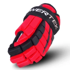 Powertek V5.0 Hockey Gloves -Hockey Goalie Equipment Store protective V5 TEK gloves black red 13 ISO