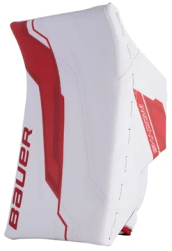 Bauer Supreme Shadow Senior Goalie Blocker -Hockey Goalie Equipment Store shadow blocker white and red